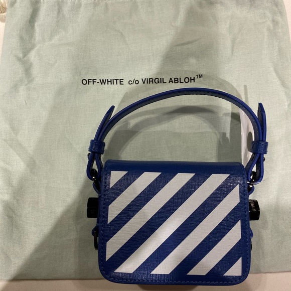 Off-White Diagonal Stripe Crossbody Bag - Picture 3 of 7